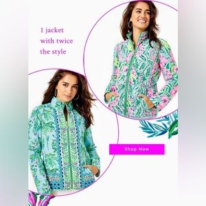 NWT Lilly Pulitzer Maeven Reversible Jacket Size 6